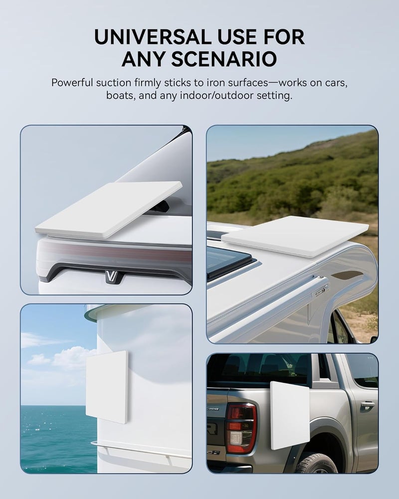 Foboull Starlink Mini Adapter Magnetic Kit - 36kg Strong Pull Force, 6mm Ultra-Thin, 3 Magnetic Arrays for Car/RV/Truck/Boat Roof, Anti-Scratch Rubber Coated - Image 5